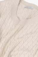 Maglia girocollo treccia corda