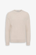 Maglia girocollo treccia corda