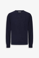 Maglia girocollo chicco di riso blu