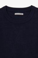 Maglia girocollo chicco di riso blu