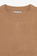 Maglia girocollo chicco di riso cammello