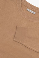 Maglia girocollo chicco di riso cammello