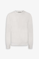 Maglia girocollo chicco di riso panna