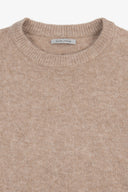 Maglia girocollo lambswool beige