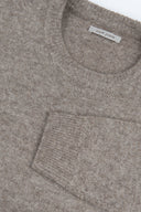 Maglia girocollo lambswool tortora