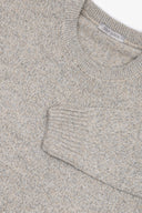 Maglia girocollo mouline' beige