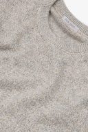 Maglia girocollo mouline' beige