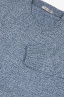 Maglia girocollo mouline' celeste