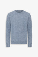 Maglia girocollo mouline' celeste