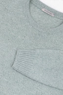 Maglia girocollo mouline' salvia