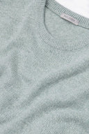 Maglia girocollo mouline' salvia