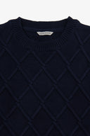 Maglia girocollo fantasia 3D blu-Dan John