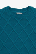 Maglia girocollo fantasia 3D petrolio-Dan John