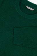 Maglia girocollo effetto termico verde