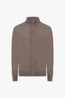 Cardigan bottoni tortora