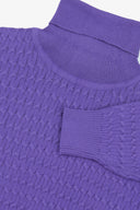 Maglia dolcevita a treccina viola