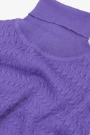 Maglia dolcevita a treccina viola