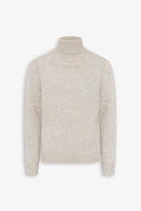 Maglia dolcevita moulinè beige