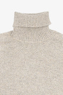 Maglia dolcevita moulinè beige