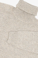 Maglia dolcevita moulinè beige