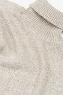 Maglia dolcevita moulinè beige