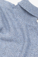 Maglia dolcevita moulinè celeste