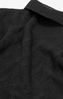 Maglia dolcevita a treccia discontinua antracite