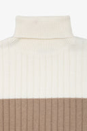 Maglia dolcevita costa piatta salvia