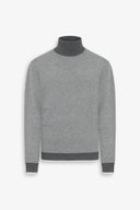 Maglia dolcevita fantasia grigio chiaro