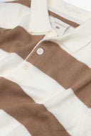 Polo in maglia rigata DNJ panna