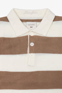 Polo in maglia rigata DNJ panna