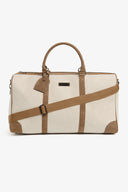 Borsone tessuto melange beige