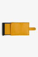 Portafoglio in pelle con scatto giallo-Dan John