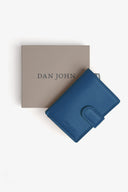 Portafoglio in pelle con scatto indaco-Dan John