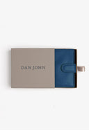 Portafoglio in pelle con scatto indaco-Dan John