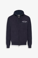 Felpa logata full zip DNJ blu