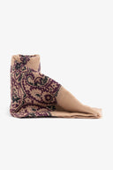 Pashmina disegno floreale beige