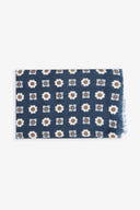 Pashmina disegno geometrico blu