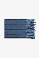 Sciarpa jacquard a righe blu