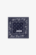 Pochette disegno cashmere blu