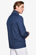 Overshirt armaturata misto lino/cotone royal